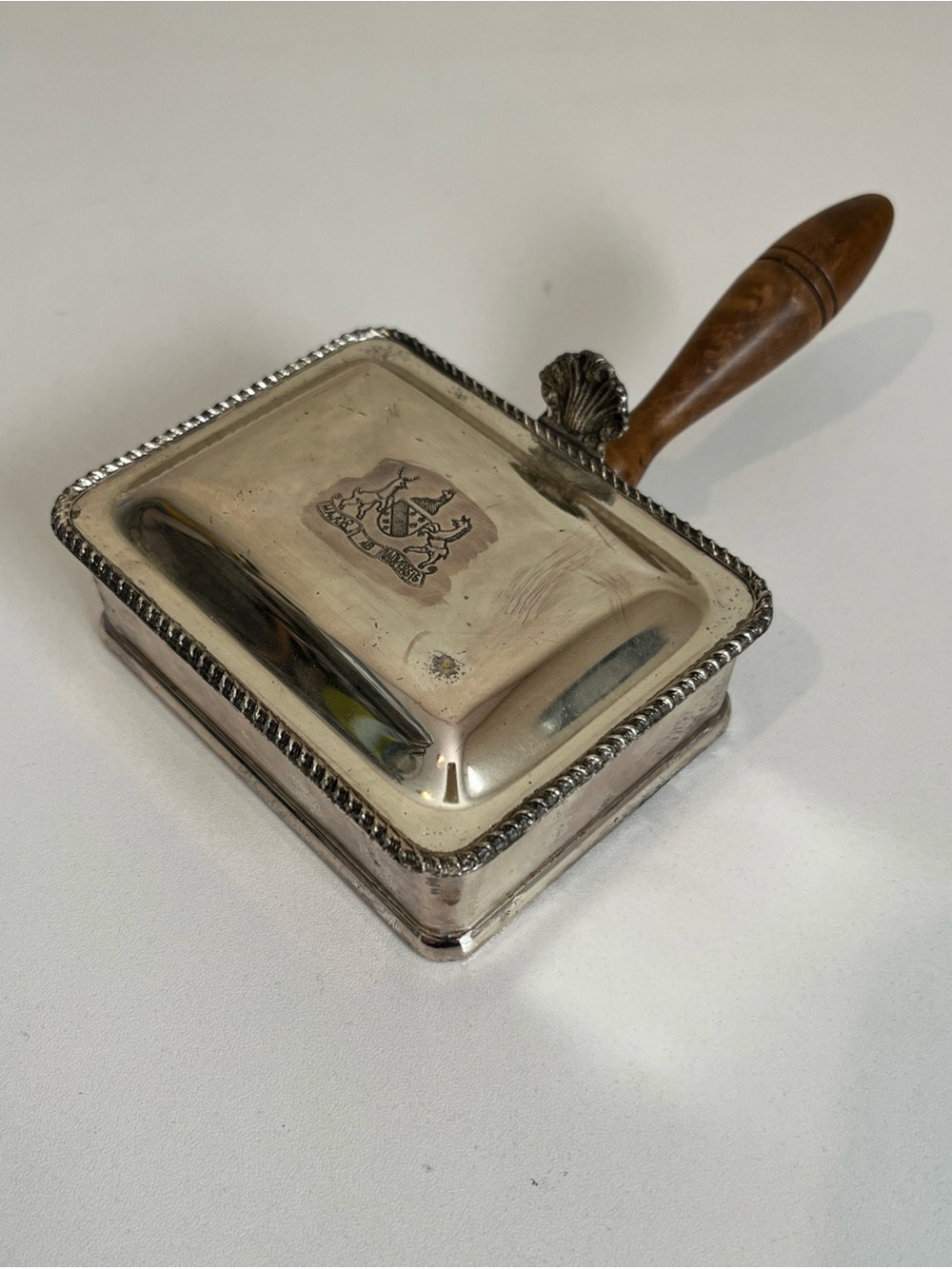 Vintage F. B. Rogers Silver Plated Silent Butler Victorian Ash Crumb Tray 4x3